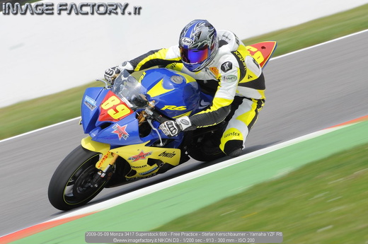 2009-05-09 Monza 3417 Superstock 600 - Free Practice - Stefan Kerschbaumer - Yamaha YZF R6
